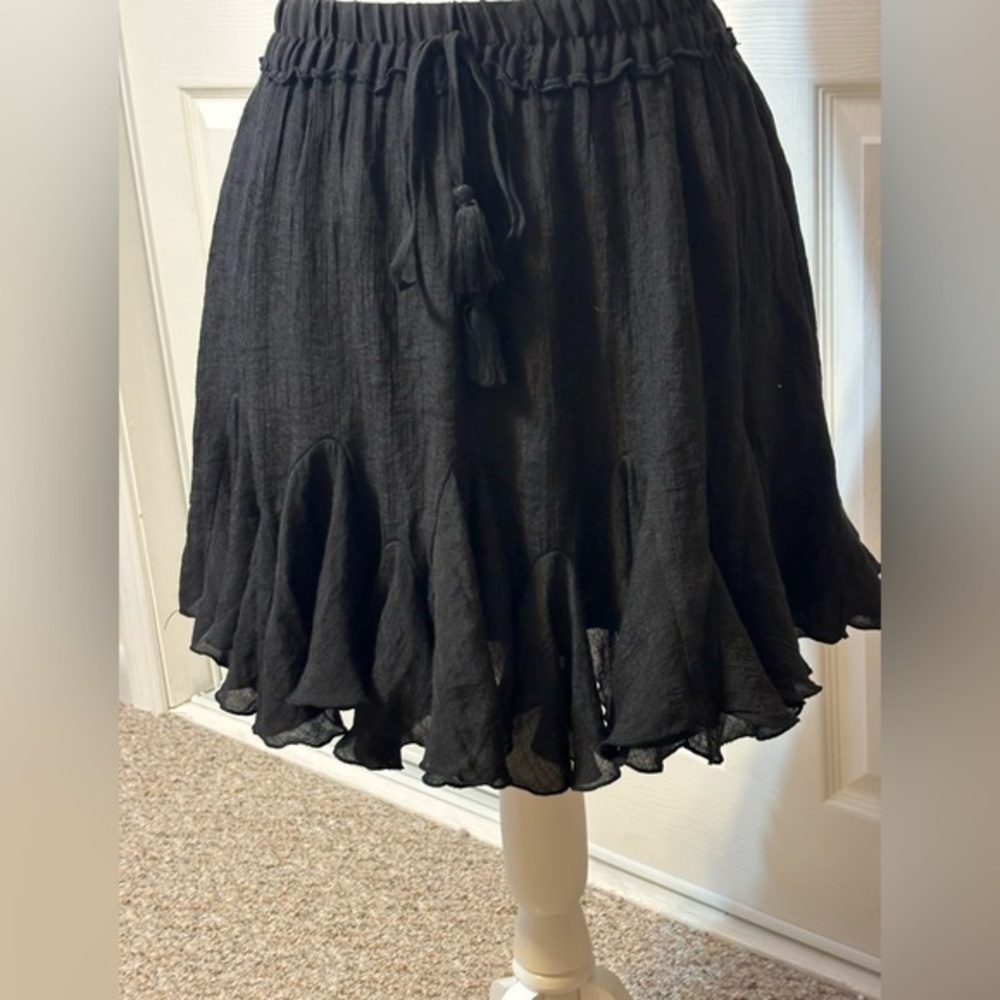 Black Flowy Gauzy Skirt from Aakaa Size Small